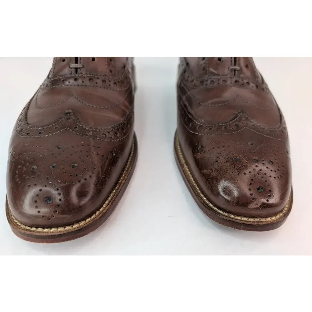 Clarks Craftmaster Oliver Brown Leather Brogue Oxfords 15775 Mens Shoes 7.5